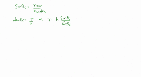 a-point-source-of-light-is-120-mathrmm-below-the-surface-of-a-body-of-water-find-the-diameter-of-the