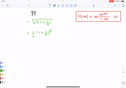 use-a-binomial-series-to-approximate-the-number-with-an-error-less-than-0001-sqrt39