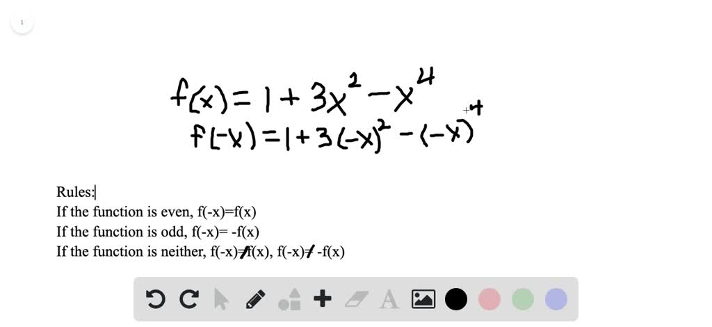 How to determine whether a function is even, odd, or neither