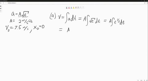 iii-the-acceleration-of-a-particle-is-given-by-aa-sqrtt-where-a20-mathrmm-mathrms5-2-at-t0-v75-mat-2
