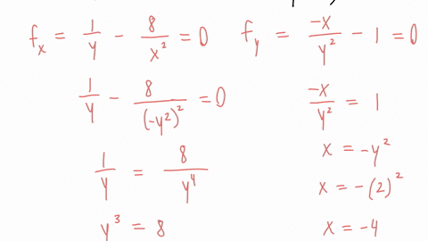 find-and-classify-the-critical-points-of-the-given-functions-fx-yfracxyfrac8x-y-2
