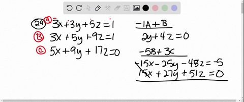 solve-the-system-of-linear-equations-and-check-any-solution-alphabetically-leftbeginarrayl-3-x3-y5-z