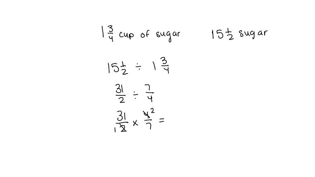 what is 1 2 of 3 4 cups of sugar