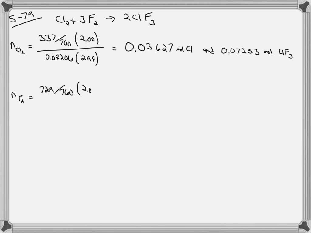 Chlorine gas reacts with fluorine gas to form chlorine trifluoride. Cl2