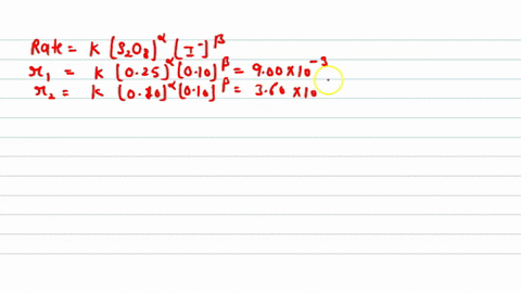 the-following-set-of-data-was-obtained-by-the-method-of-initial-rates-for-the-reaction-mathrms_2-mat