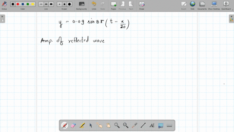 the-equation-of-a-plane-progressive-wave-is-y009-sin-8-pileftt-fracx20right-when-it-is-reflected-a-3