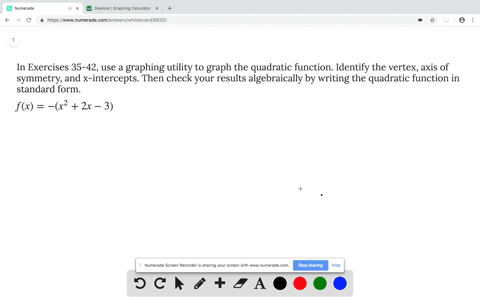 in-exercises-35-42-use-a-graphing-utility-to-graph-the-quadratic-function-identify-the-vertex-axis-o