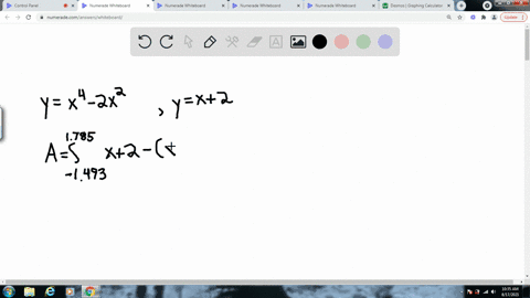 use-a-graphing-utility-to-draw-the-region-bounded-by-the-curves-yx4-2-x2-and-yx2-then-find-approxima