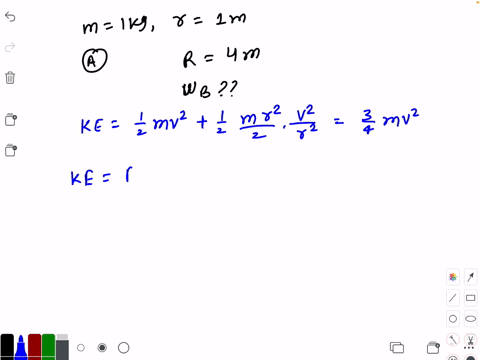a-uniform-disc-of-mass-mathrmm1-mathrmkg-and-radius-1-mathrmm-starts-rolling-down-from-a-without-sli