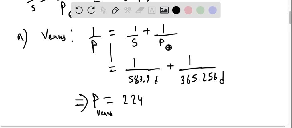 SOLVED: 2. Compute the synodic periods for Earth relative to Mercury ...