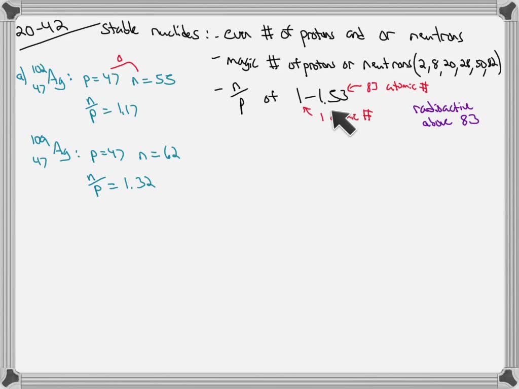 SOLVED:From each of the following pairs, choose the nuclide that is ...