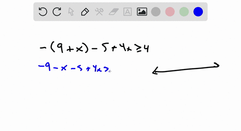 graph-the-solution-set-and-write-it-using-interval-notation-9x-54-x-geq-4