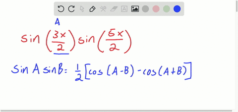 write-each-product-as-a-sum-or-difference-of-sines-and-or-cosines-sin-leftfrac3-x2right-sin-leftfrac