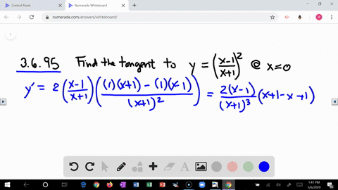 find-the-tangent-line-to-yx-1-x12-at-x0