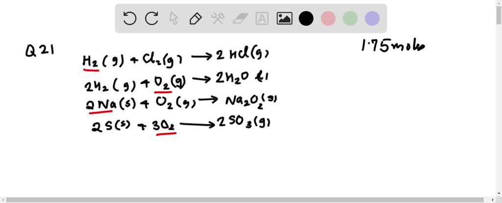 SOLVED:For each reaction, calculate how many moles of product form when ...