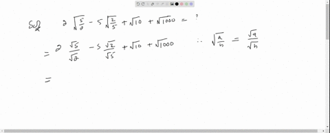 2-sqrtfrac52-5-sqrtfrac25sqrt10sqrt1000-a-9-sqrt10-b-8-sqrt10-c-8-sqrt10-d-11-sqrt10