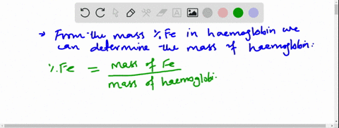 chemical-analysis-shows-that-hemoglobin-contains-034-percent-fe-by-mass-what-is-the-minimum-possible
