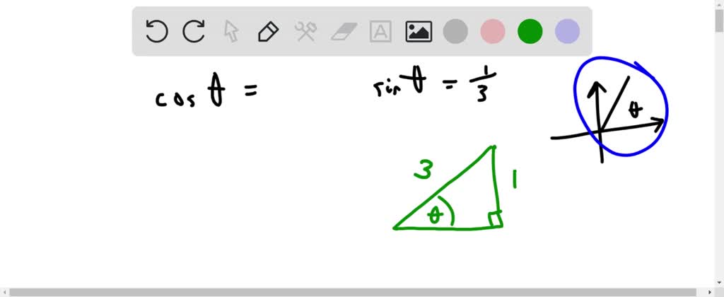 SOLVED:θis a number between 0 and π/ 2. Calculate the unevaluated ...