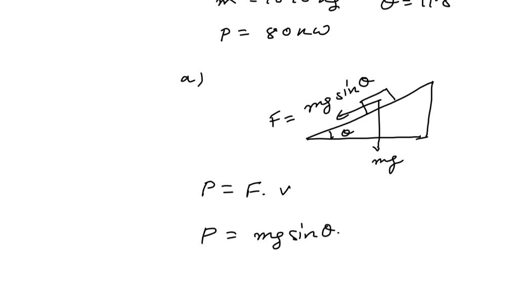 The motor in a 1590 -kg Nissan Leaf electric car supplies energy to the wheels at the rate of $80.0 \mathrm{~kW}$. (a) What's the maximum speed for the Leaf when it's ascending an $11.8^{\circ}$ slope using only its electric motor? (b) What's the motor's power output in horsepower? Neglect air resistance.
