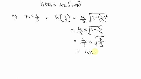 the-cross-sectional-area-of-a-beam-cut-from-a-log-with-radius-1-foot-is-given-by-the-function-ax4-x-