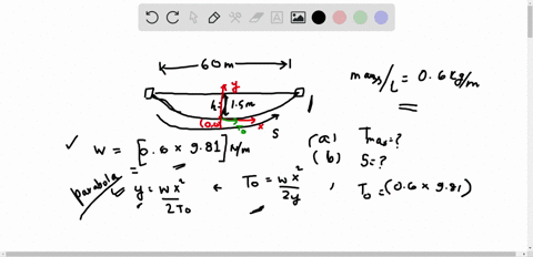 an-electric-wire-having-a-mass-per-unit-length-of-06-mathrmkg-mathrmm-is-strung-between-two-insulato