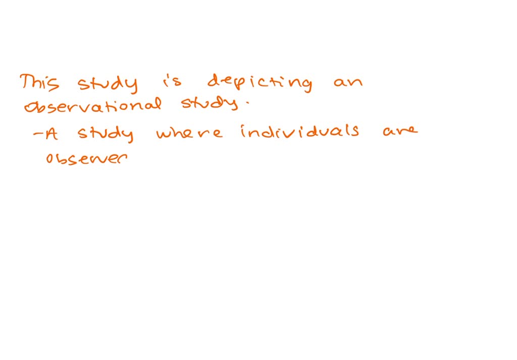 SOLVED:The following question lists examples of observational studies ...
