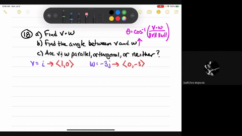 a-find-the-dot-product-v-cdot-mathbfw-b-find-the-angle-between-mathbfv-and-mathbfw-c-state-whethe-10