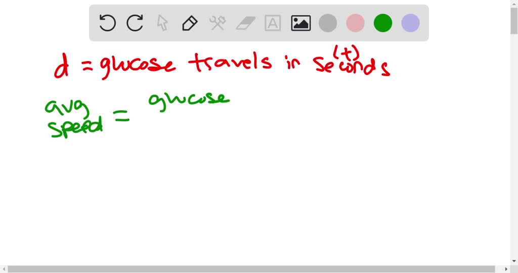 he mean distance, d, in micrometers, glucose travels in free solution