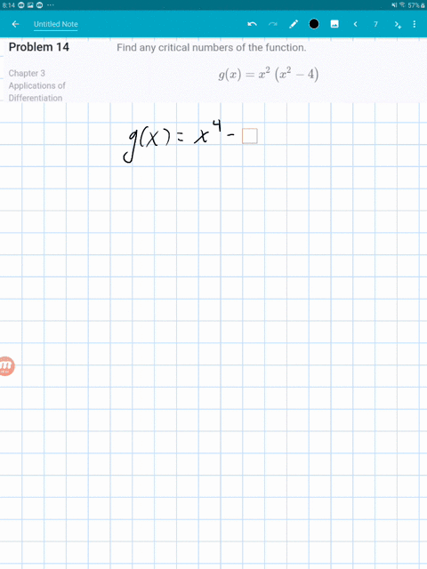 find-any-critical-numbers-of-the-function-gxx2leftx2-4right-2