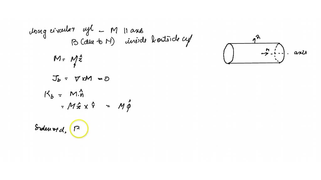 SOLVED: An infinitely long circular cylinder carries a uniform ...