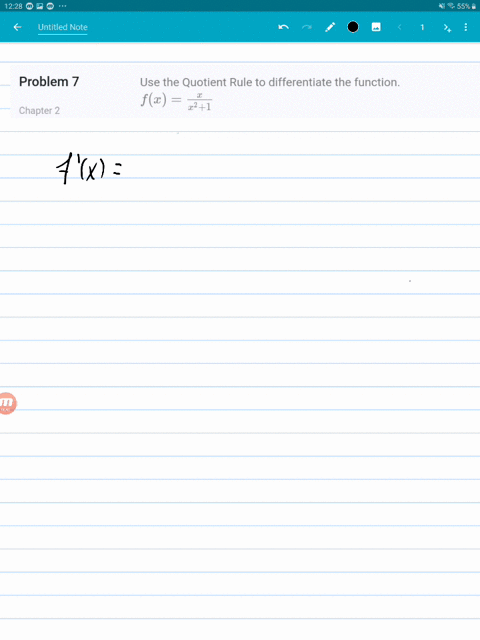 use-the-quotient-rule-to-differentiate-the-function-fxfracxx21-2
