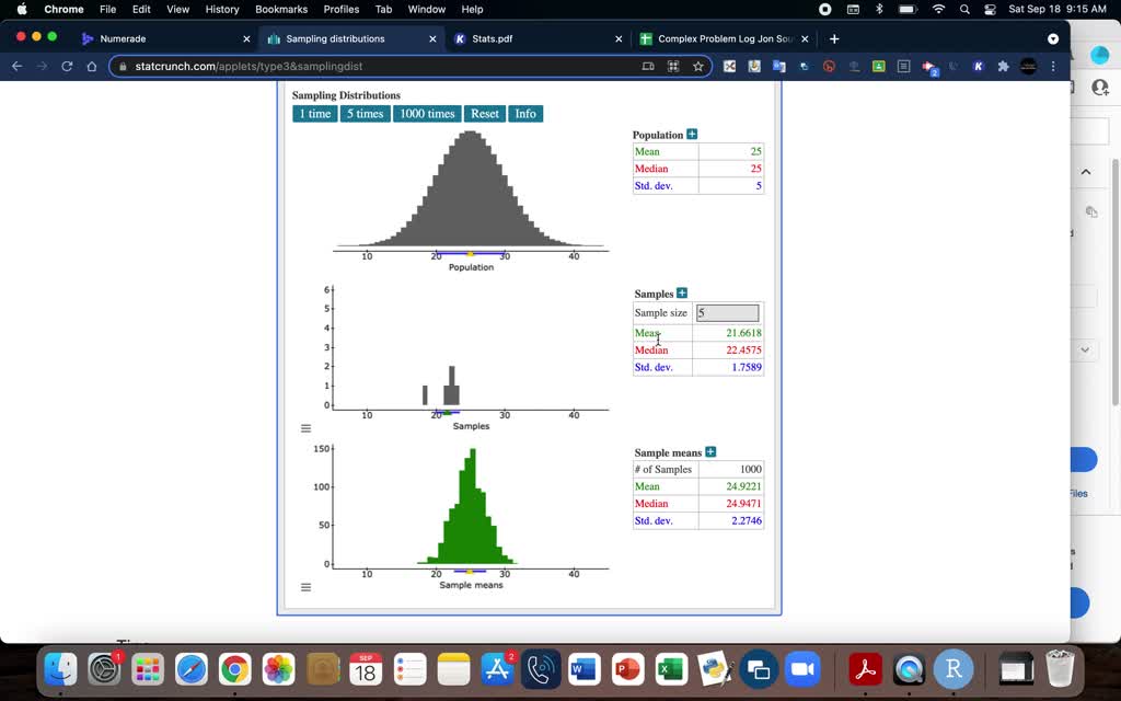 Sampling Distribution Applet