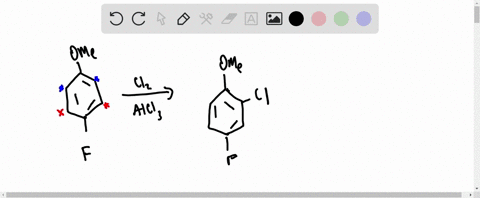 give-the-major-products-of-each-of-the-following-reactions-a-nitration-of-p-fluoroanisole-b-chlorina