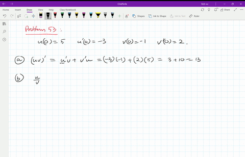 suppose-u-and-v-are-functions-of-x-that-are-differentiable-at-x0-and-that-u05-quad-uprime0-3-quad--4