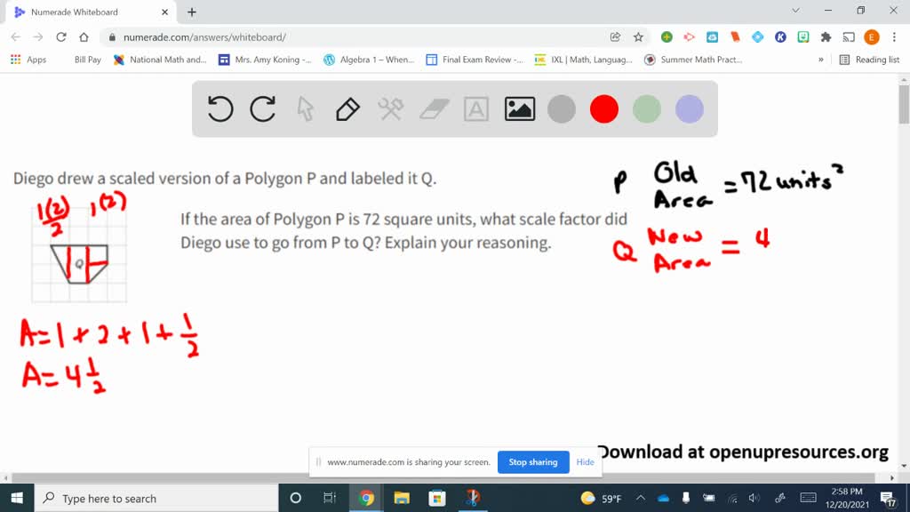 solved-diego-drew-a-scaled-version-of-a-polygon-p-and-labeled-it-q-if