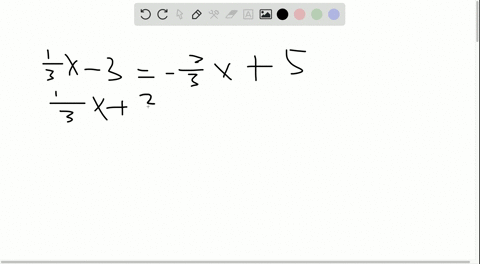 find-the-point-of-intersection-for-each-pair-of-lines-algebraically-yfrac13-x-3-y-frac23-x5