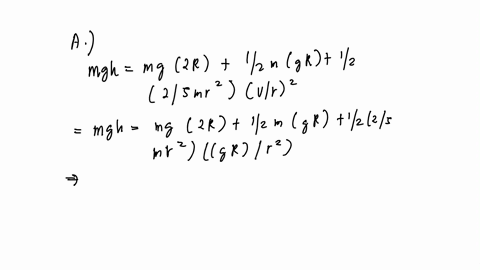 a-marble-of-mass-m-and-radius-r-rolls-along-the-looped-rough-track-of-fig-10-67-what-is-the-minimum-
