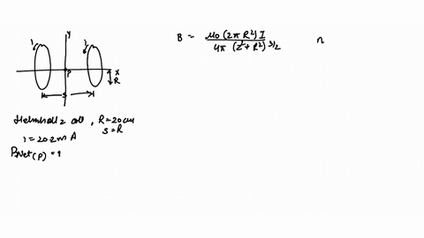 figure-29-34-shows-an-arrangement-known-as-helmholtz-coil-it-consists-of-two-circular-coaxial-coils-