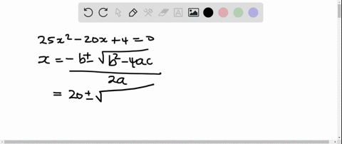 solve-the-equation-by-using-the-quadratic-formula-25-x2-20-x40