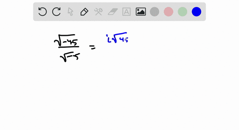 write-each-expression-in-terms-of-i-and-simplify-see-examples-1-2-fracsqrt-45sqrt-5