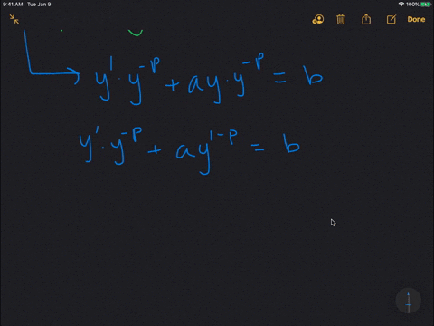 change-of-variables-in-a-bernoulli-equation-the-equation-yprimeta-yb-yp-where-a-b-and-p-are-real-num