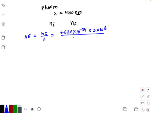 a-hydrogen-atom-absorbs-a-photon-with-a-wavelength-lambda486-mathrmnm-what-are-the-atoms-initial-and
