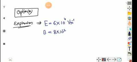 an-electric-field-of-intensity-6-times-104-mathrmvm-1-is-applied-perpendicular-to-the-direction-of-m