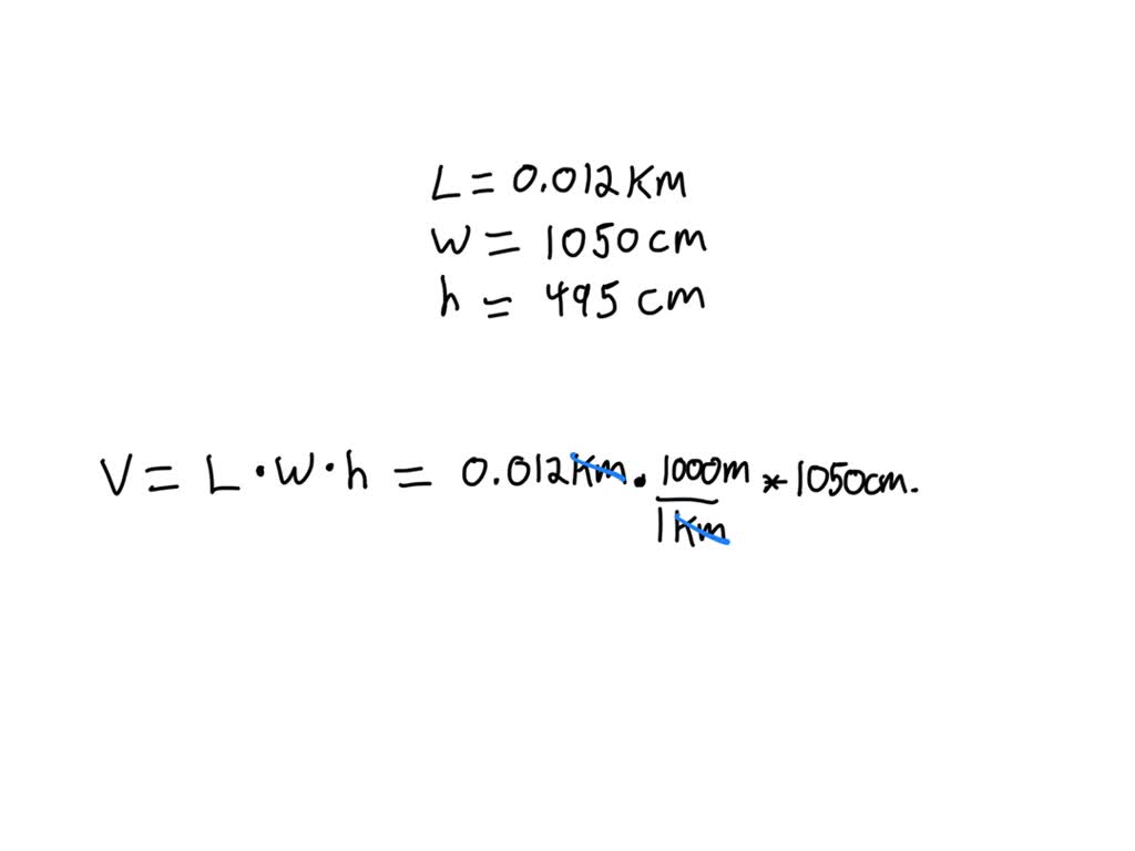 SOLVED:What is the volume of the warehouse in cubic meters if its ...