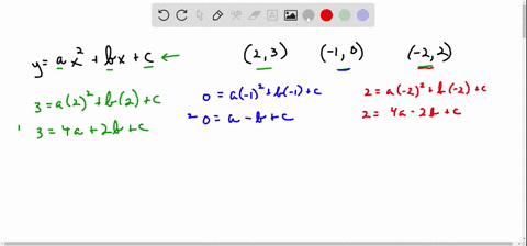find-an-equation-of-the-parabola-ya-x2b-xc-that-passes-through-the-points-23-10-and-22