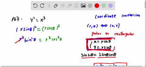 convert-the-rectangular-equation-to-polar-form-assume-a-0-y2x3-2