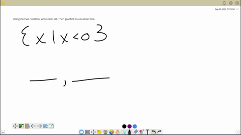 SOLVED:Graph the set on the number line and express the set using ...