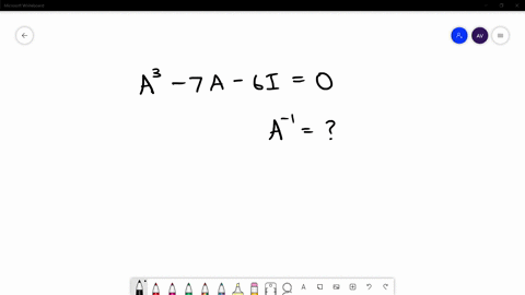 if-mathrma-is-a-non-singular-matrix-satisfying-mathrma3-7-mathrma-6-mathrmi0-then-mathrma-1-is-given
