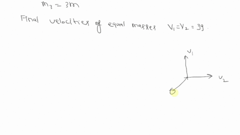 a-5-kg-stationary-bomb-is-exploded-in-three-parts-having-mass-1-1-3-respectively-parts-having-same-m