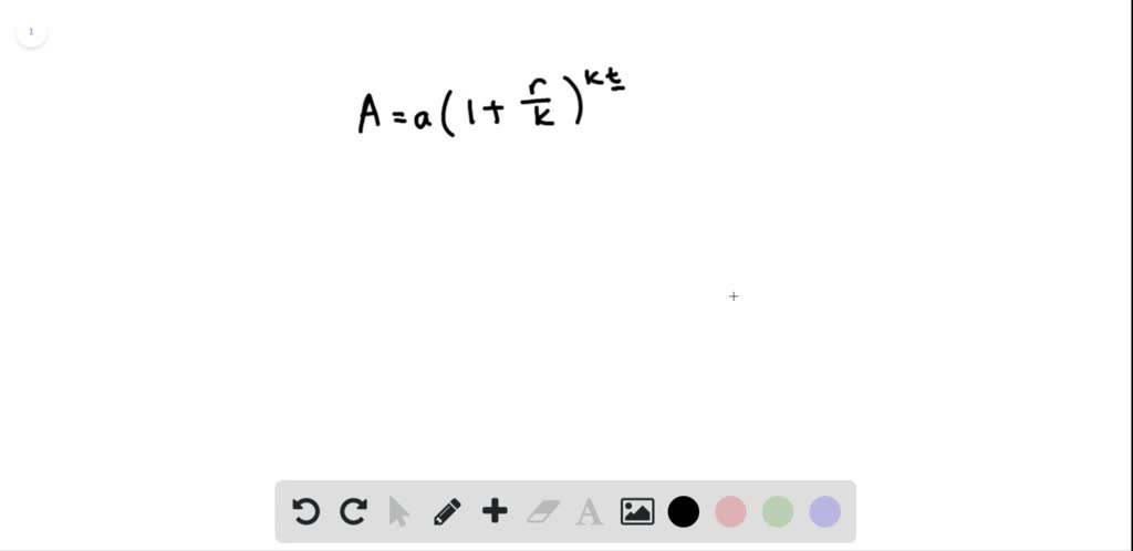 ⏩SOLVED:Recall the compound interest formula A=a(1+(r)/(k))^k t ...